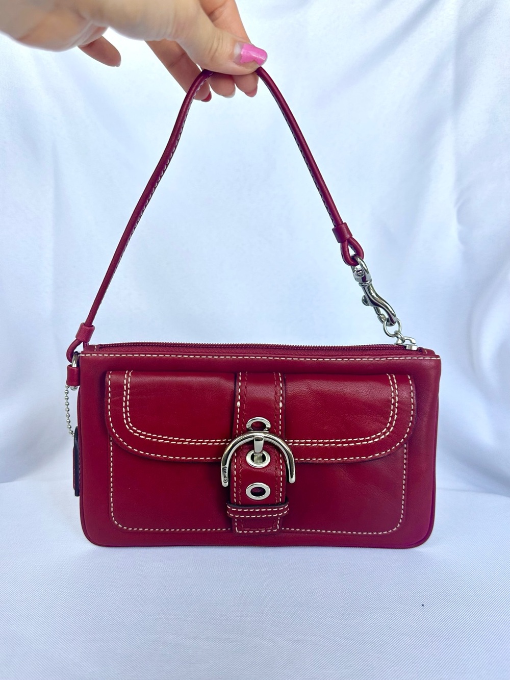 Coach Vintage Soho Burgundy Leather Wristlet